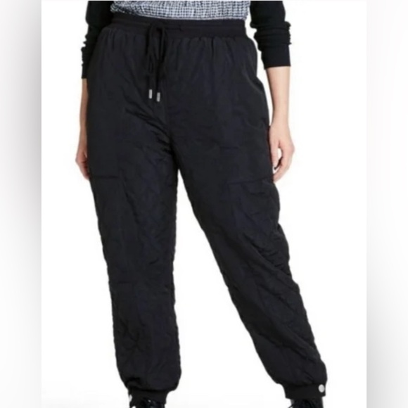 SANDY LIANG Womens High Rise Quilted Jogger Pants Black Sz XXS - Picture 2 of 6
